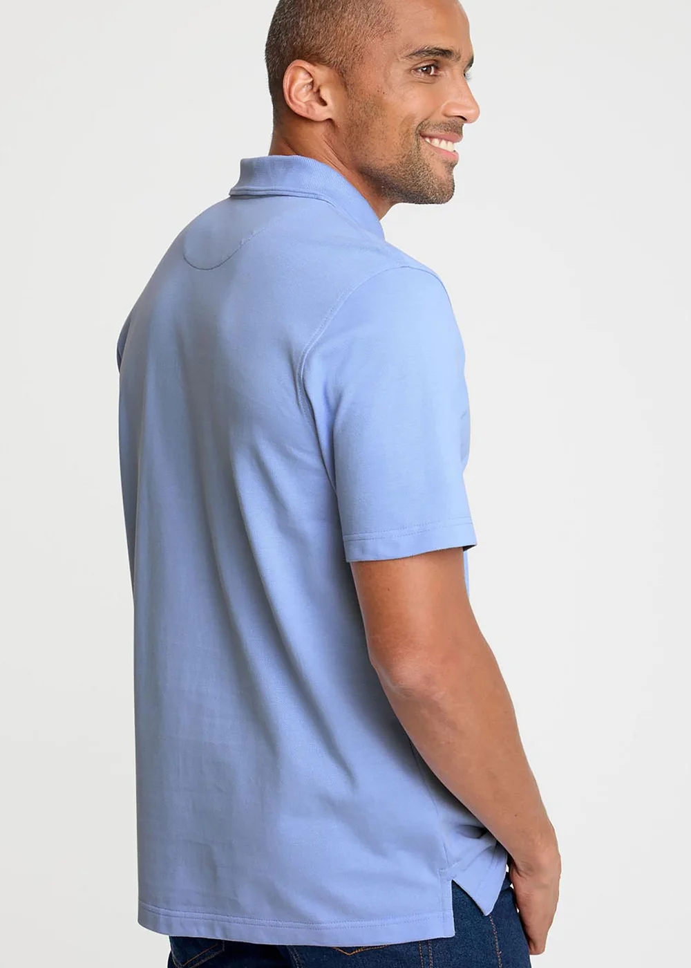 Cotton Traders Blue Sky Short Sleeve Polo Shirt - 5XL Image 3