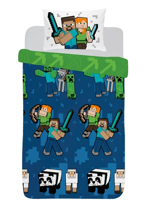 Minecraft Dark Blue Duvet Set Beddings - Single Image 3