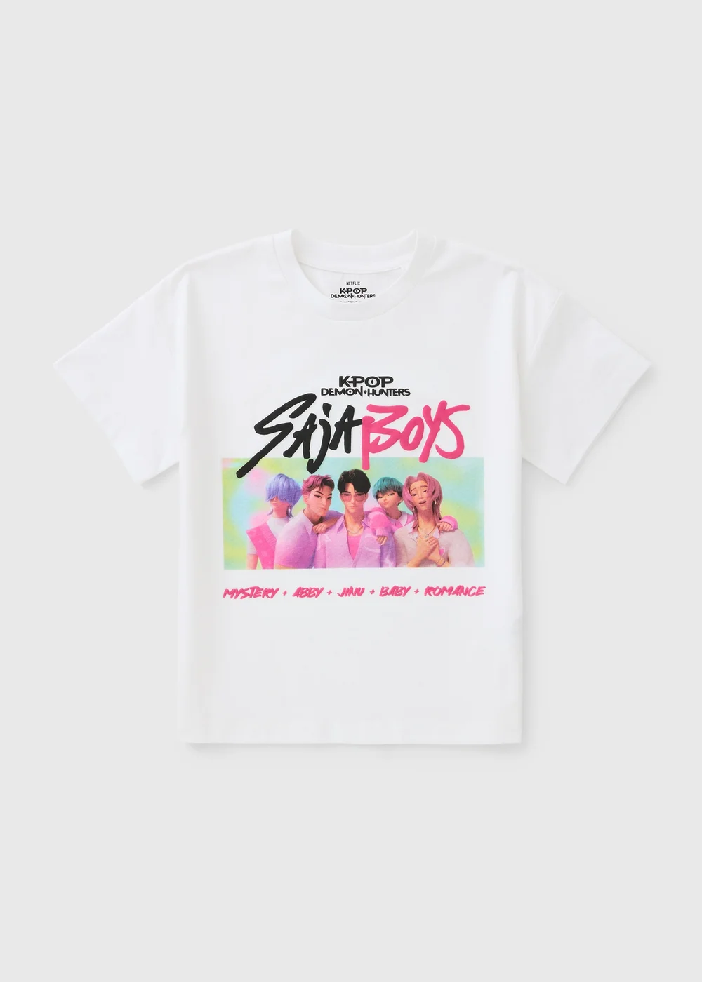KPop Demon Hunters Kids White Saja Boys T-Shirt (5-13yrs) - 5-6 Yrs Image 1
