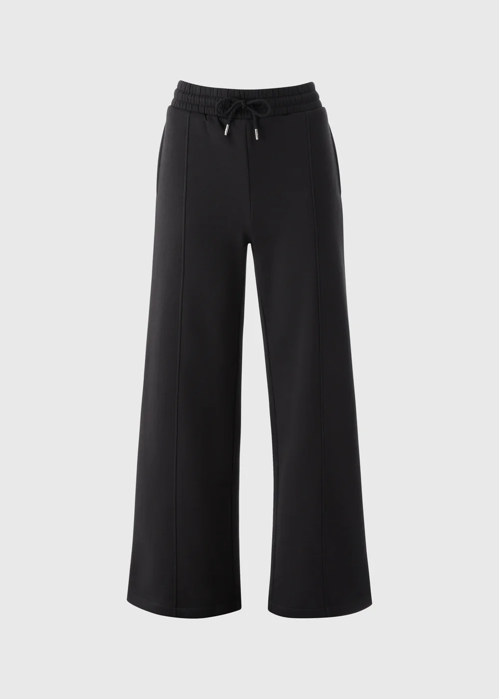 Black Wide Leg Jogging Bottoms - L Image 4