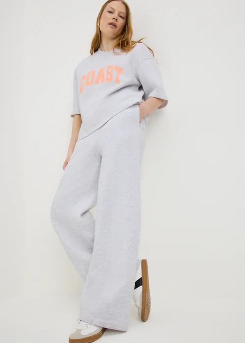 Grey Wide Leg Jogging Bottoms - S Image 1