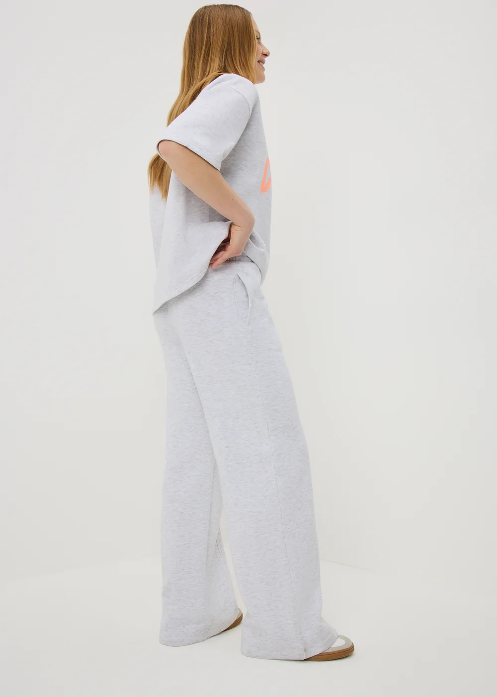 Grey Wide Leg Jogging Bottoms - S Image 2