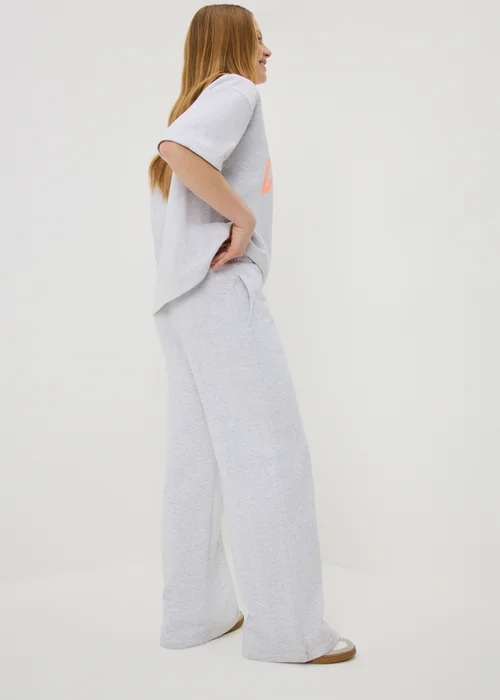 Grey Wide Leg Jogging Bottoms - S Image 2