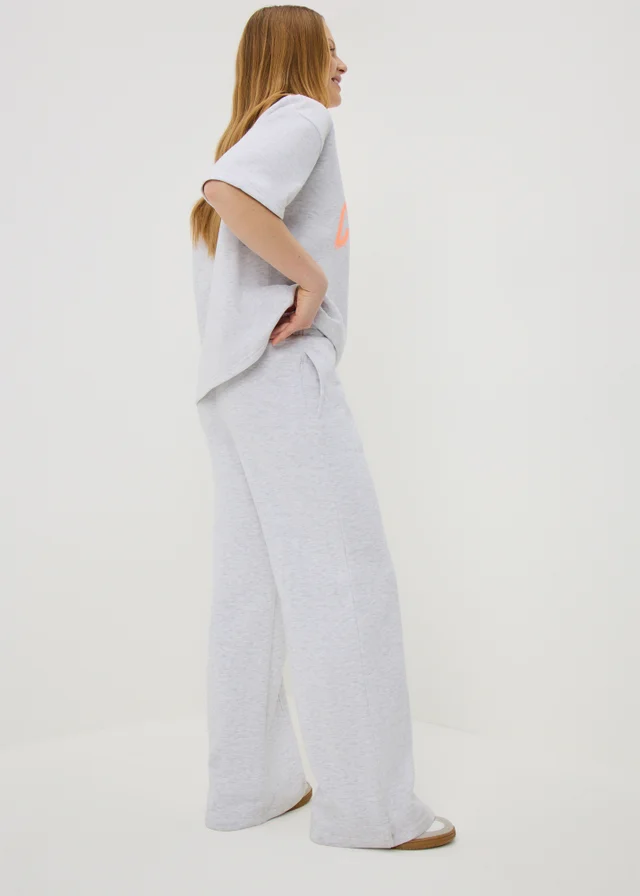 Grey Wide Leg Jogging Bottoms