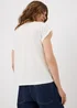 White Flocked Floral T-Shirt - 8 Image 2