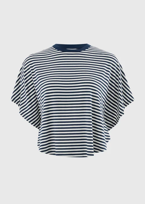 Navy Stripe Cape Sleeve Top - 22 Image 4