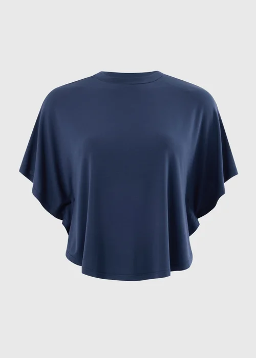 Navy Cape Sleeve Top - 8 Image 4
