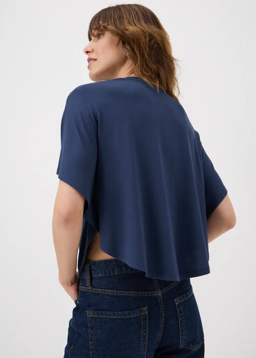 Navy Cape Sleeve Top - 8 Image 2