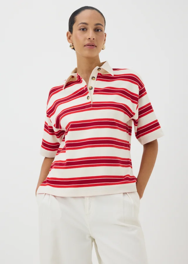 Red Stripe Rugby Shirt