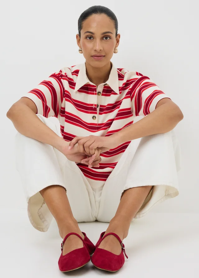 Red Stripe Rugby Shirt