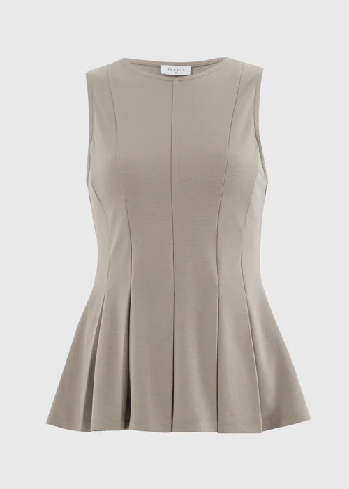 Mocha Fitted Flare Vest - 8 Image 4