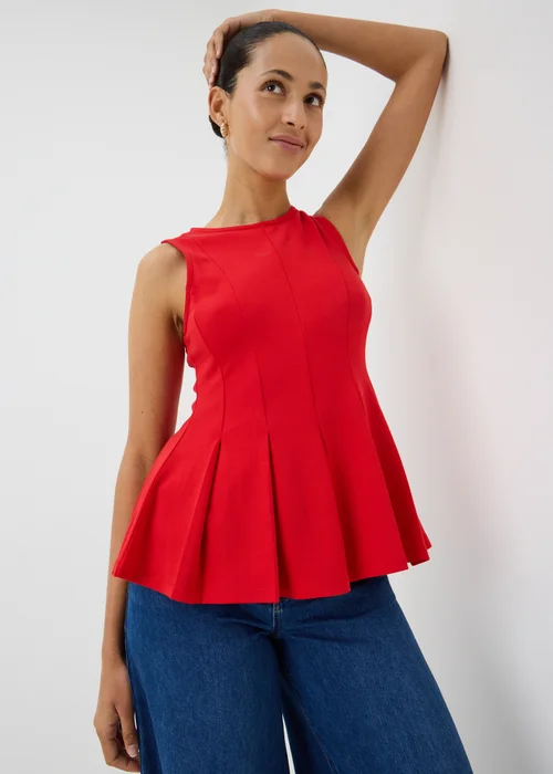 Red Fit & Flare Vest Top - 10 Image 1