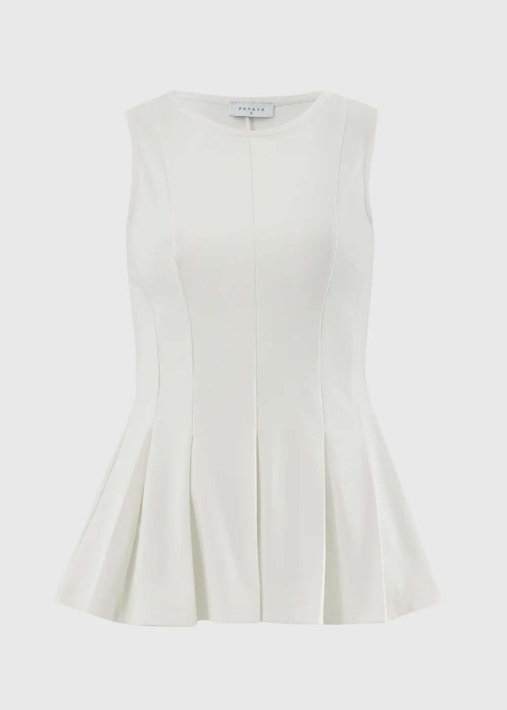 Cream Fit & Flare Vest Top - 8 Image 4