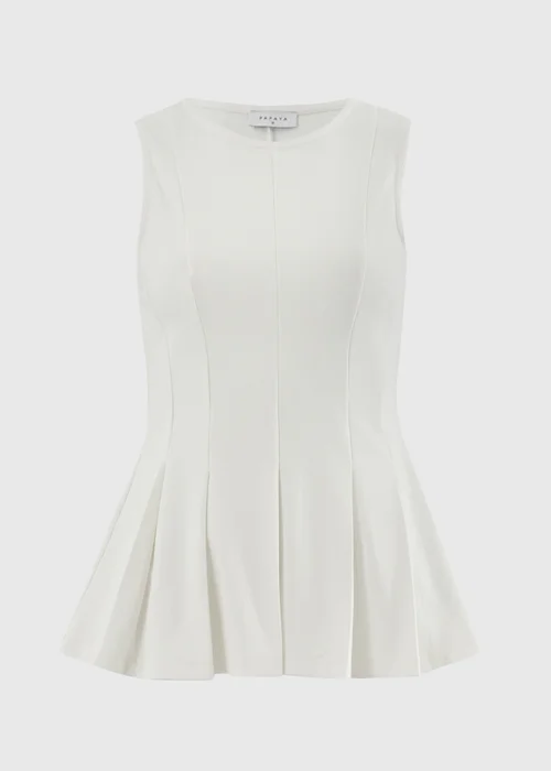 Cream Fit & Flare Vest Top - 8 Image 4
