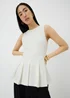 Cream Fit & Flare Vest Top - 8 Image 1