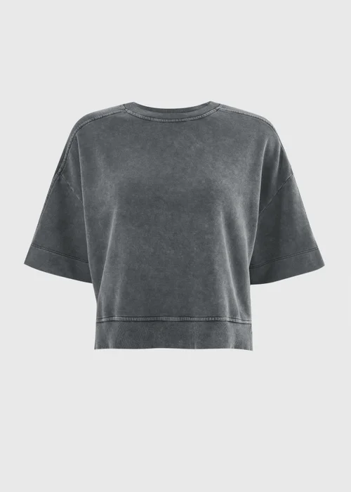 Charcoal Acid Wash Co Ord T-Shirt - XS Image 2