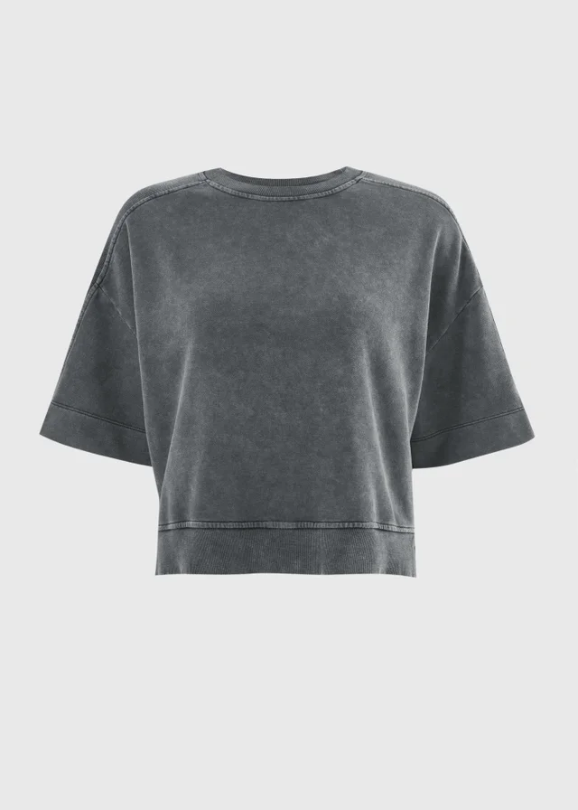 Charcoal Acid Wash Co Ord T-Shirt