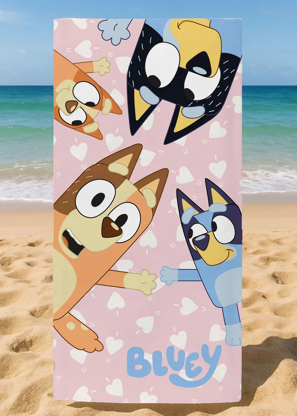 Bluey Pink Towel - One Size Image 1