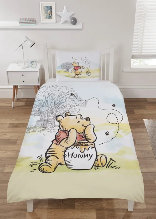 Disney's Winnie The Pooh White Duvet Set - Single Image 1