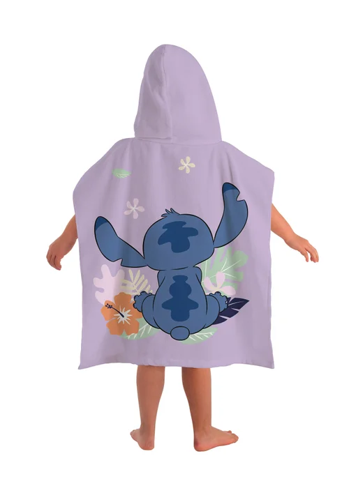 Disney's Stitch Purple Towel Poncho - One Size Image 2