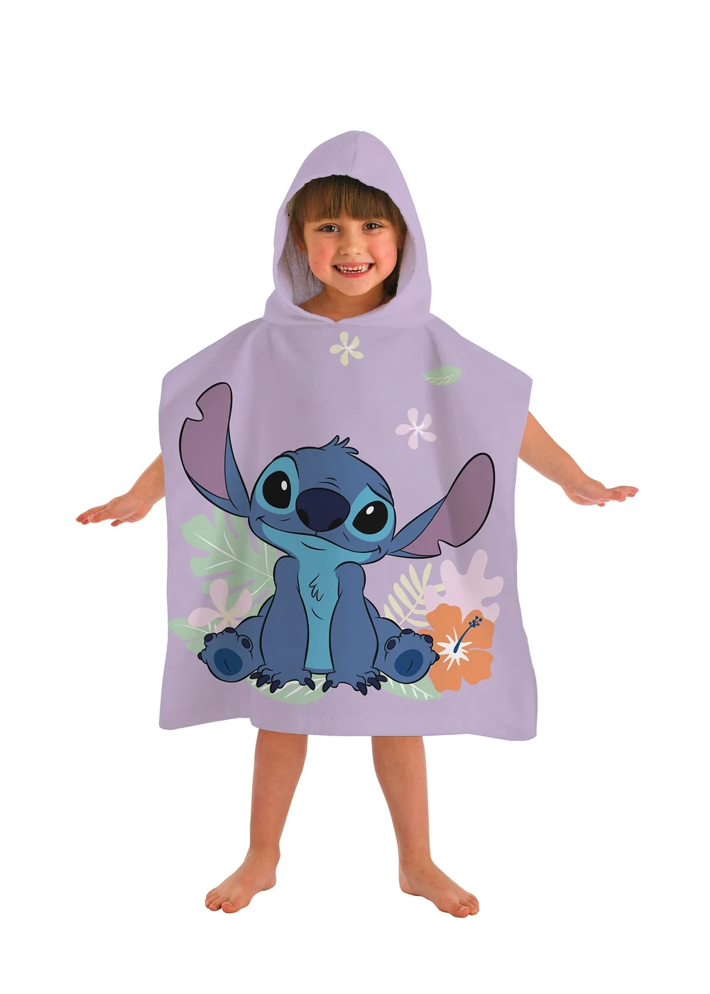 Disney's Stitch Purple Towel Poncho - One Size Image 1