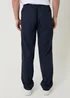 Threadbare Navy Linen Blend Drawcord Trousers - L Image 2