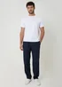 Threadbare Navy Linen Blend Drawcord Trousers - L Image 3