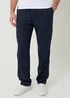 Threadbare Navy Linen Blend Drawcord Trousers - L Image 1