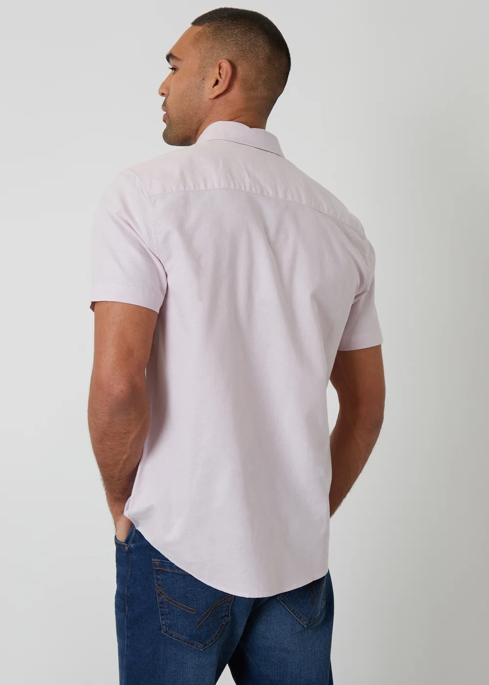 Threadbare Pink Oxford Cotton Short Sleeve Shirt - XL Image 2