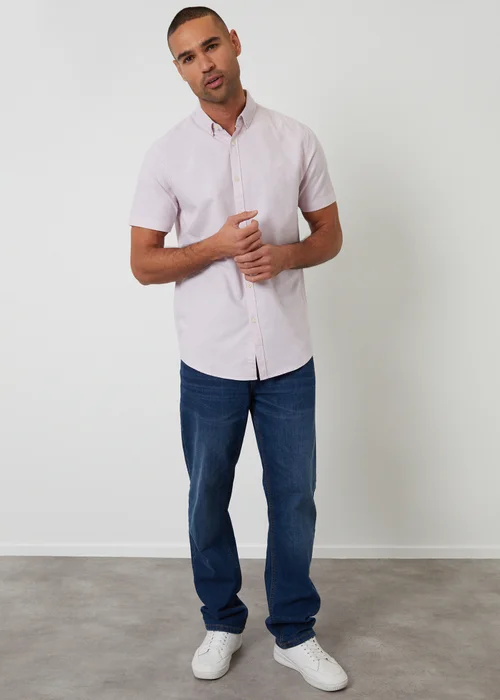 Threadbare Pink Oxford Cotton Short Sleeve Shirt - XL Image 3
