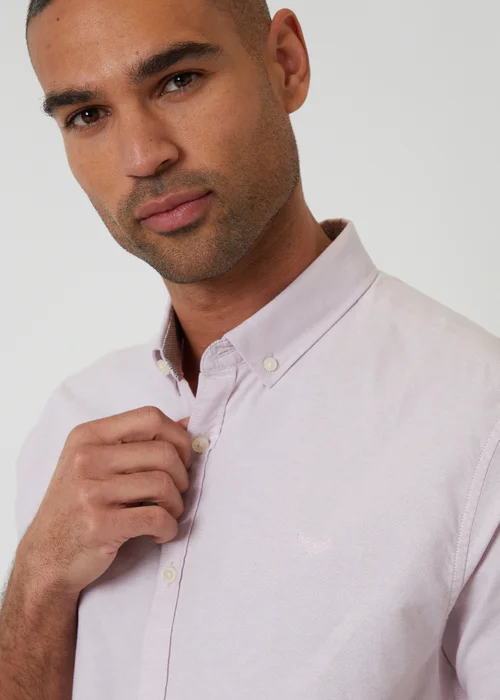 Threadbare Pink Oxford Cotton Short Sleeve Shirt - XL Image 4