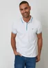 Threadbare White Contrast Tipping Cotton Jersey Polo Shirt - 2XL Image 1