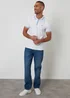 Threadbare White Contrast Tipping Cotton Jersey Polo Shirt - 2XL Image 3