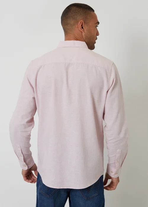 Threadbare Pale Pink Linen Blend Long Sleeve Shirt - XL Image 2