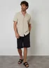 Threadbare Stone Cotton Pique Revere Collar Short Sleeve Shirt - XL Image 3