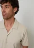 Threadbare Stone Cotton Pique Revere Collar Short Sleeve Shirt - XL Image 4