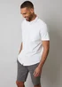 Threadbare White Cotton Pique Short Sleeve Shirt - M Image 1