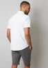 Threadbare White Cotton Pique Short Sleeve Shirt - M Image 2