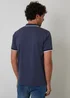 Threadbare Blue Jetted Pocket Cotton Polo Shirt - L Image 2