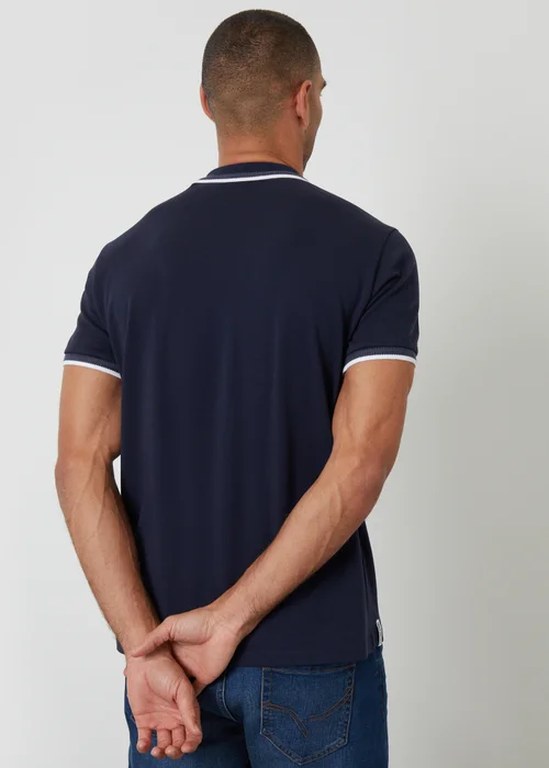 Threadbare Navy Jetted Pocket Cotton Polo Shirt - 2XL Image 2