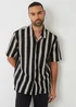 Threadbare Natural Crochet Relaxed Fit Short Sleeve Shirt - S Image 1