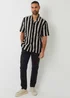Threadbare Natural Crochet Relaxed Fit Short Sleeve Shirt - S Image 3