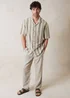 Threadbare Stone Crochet Relaxed Fit Short Sleeve Shirt - S Image 2