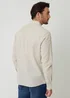 Threadbare Stone Linen Blend Long Sleeve Shirt - M Image 2