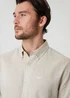 Threadbare Stone Linen Blend Long Sleeve Shirt - M Image 4
