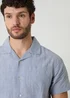 Threadbare Blue Linen Cotton Blend Short Sleeve Shirt - XL Image 4