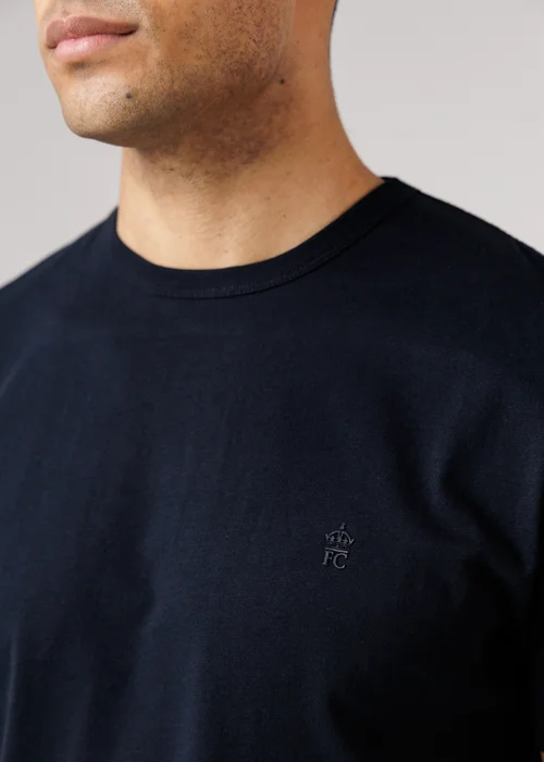 French Connection Navy Cotton T-Shirt & Shorts Co Ord Set - XL Image 3