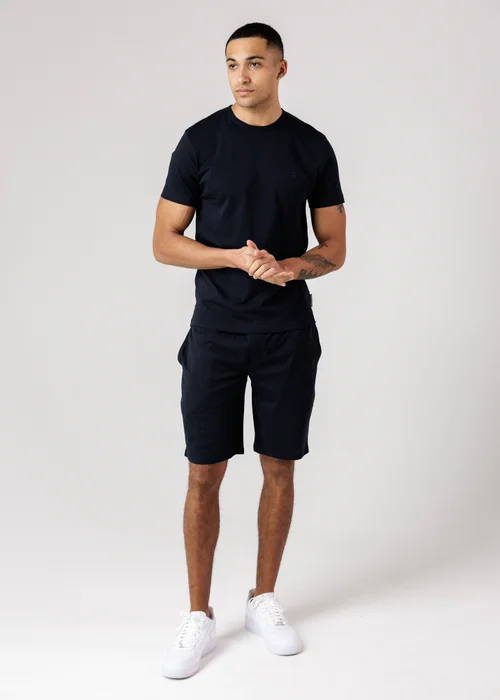 French Connection Navy Cotton T-Shirt & Shorts Co Ord Set - XL Image 4