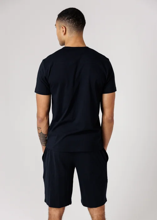 French Connection Navy Cotton T-Shirt & Shorts Co Ord Set - XL Image 2
