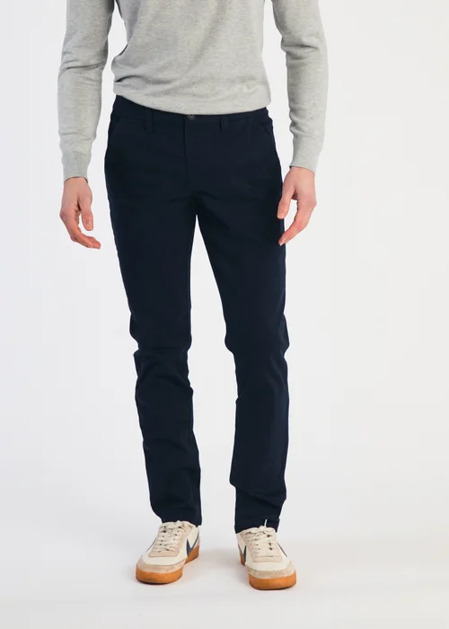 French Connection Navy Cotton Relaxed Fit Chino Trousers - M Image 1